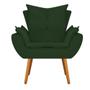 Imagem de kit 03 Poltronas Decorativas Fenzzi Palito Mel Suede Verde - DAMAFFÊ MÓVEIS