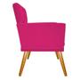 Imagem de kit 03 Poltronas Decorativas Fernanda Palito Mel Suede Pink