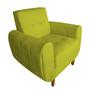 Imagem de Kit 03 Poltronas Golden Pés Palito Suede Amarelo - D'Classe Decor