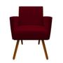 Imagem de Kit 03 Poltronas Nina Decorativa Escritorio Suede Marsala - D'Classe Decor