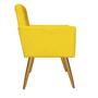 Imagem de Kit 03 Poltronas Nina Decorativa Sala de Estar Recepção Suede Amarelo - Ahz Móveis