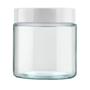Imagem de Kit 03 Potes 850ml Recipiente Vidro Redondo Invicta Branco