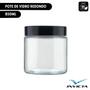 Imagem de Kit 03 Potes 850ml Recipiente Vidro Redondo Invicta Preto