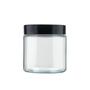 Imagem de Kit 03 Potes 850ml Recipiente Vidro Redondo Invicta Preto