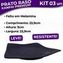 Imagem de Kit 03 Prato Kanpai Premium Raso Quadrado Preto de Melamina 22,9cm Comida Japonesa - Bestfer