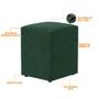 Imagem de Kit 03 Puffs Quadrado Decorativo L02 Bouclê Verde - Lyam Decor