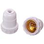 Imagem de Kit 03 Soquete Bocal Abajur Lustre Coluna Cupula E-27 Branco