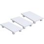 Imagem de Kit 03 Suportes Para Cpu Com Rodízios Cyber L03 Branco - Lyam Decor