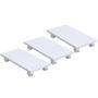 Imagem de Kit 03 Suportes Para Cpu Com Rodízios Cyber L03 Branco - Lyam Decor