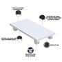 Imagem de Kit 03 Suportes Para Cpu Com Rodízios Cyber L03 Branco - Lyam Decor