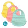 Imagem de Kit 03 Unidades Babador De Silicone Bebê Impermeável Blw Infantil