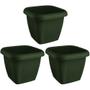 Imagem de Kit 03 Vasos Para Plantas Flores Quadrado 3,9L Decorativo Casa Jardim