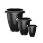 Imagem de Kit 03 Vasos PMG Rattan De Flor De Plástico Vaso Reforçado Para Flores Jardim Decoração 3L 11L e 26L