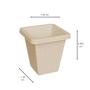 Imagem de Kit 03 Vasos PMG Rattan Quadrado De Flor De Plástico Vaso Reforçado Para Flores Jardim Decoração 3L 11L e 26L Marrom