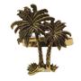 Imagem de KIT 04 Anel Argola Porta Guardanapo Palm Tree Palmeira Dourado