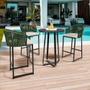 Imagem de Kit 04 Banqueta Para Área Gourmet Cozinha Varanda Corda Náutica Sunset D04 Verde - Lyam Decor