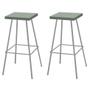 Imagem de Kit 04 Banquetas Alta Eliza 75cm Industrial Para Cozinha Ferro Prata 100% MDF Verde - Ahz Móveis