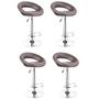 Kit 04 Banquetas Alta Estofada Para Cozinha Lux F03 Marrom - Lyam Decor Imagem de Kit 04 Banquetas Alta Estofada Para Cozinha Lux F03 Marrom - Lyam Decor