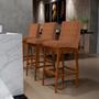 Imagem de Kit 04 Banquetas Alta Para Cozinha Sala De Jantar Fixa Mila B04 Bouclê Terracota - Lyam Decor