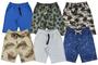 Imagem de kit 04 Bermudas Moletom infantil e Juvenil - cores variadas - BASE D'ÁGUA - SURF WEAR