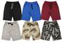 Imagem de kit 04 Bermudas Moletom infantil e Juvenil - cores variadas - BASE D'ÁGUA - SURF WEAR