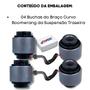 Imagem de Kit 04 buchas do braço curvo boomerang traseiro tiguan audi q3 2009 2010 2011 2012 2013 2014 2015 2016 2017 2018 