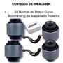 Imagem de Kit 04 buchas do braço curvo traseiro jetta passat new beetle eos audi a1 a3 tt 2006 a 2018