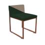 Imagem de Kit 04 Cadeira Office Lee Duo Sala de Jantar Industrial Ferro Bronze Suede Verde e Bege - Ahz Móveis