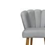 Imagem de Kit 04 Cadeira Poltrona Pétala de Flor para Penteadeira Sala Quarto Sintético Cinza - Dhouse Decor