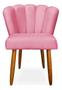 Imagem de Kit 04 Cadeira Poltrona Pétala de Flor para Penteadeira Sala Quarto Suede Rosa Bebê - Dhouse Decor