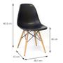 Imagem de Kit 04 Cadeiras Boxbit Dkr Eames Polipropileno Fendi Base Madeira
