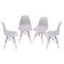 Imagem de Kit 04 Cadeiras Boxbit Dkr Eames Polipropileno Fendi Base Madeira