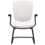Imagem de Kit 04 Cadeiras de Escritório Fixa Executiva Office Preto Slim Alta Flexi P03 Vinil Branco -Lyam
