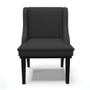 Imagem de Kit 04 Cadeiras de Jantar Liz material sintético Preto Base Fixa Madeira Preto - D'Rossi