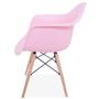 Imagem de Kit 04 Cadeiras Decorativa Eiffel Melbourne F03 Rosa com Pés de Madeira - Lyam Decor
