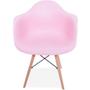Imagem de Kit 04 Cadeiras Decorativa Eiffel Melbourne F03 Rosa com Pés de Madeira - Lyam Decor