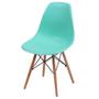 Imagem de Kit 04 Cadeiras Decorativas Eiffel Charles Eames F03 Azul Claro com Pés de Madeira - Lyam Decor