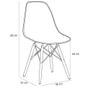 Imagem de Kit 04 Cadeiras Decorativas Eiffel Charles Eames F03 Branco com Pés de Madeira - Lyam Decor