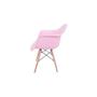 Imagem de Kit 04 Cadeiras Eiffel Melbourne Rosa com Pés Palito em Madeira - SSX Multicoisas