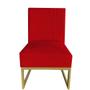 Imagem de Kit 04 Cadeiras Ellen Base de Ferro suede Vermelho - D'Classe Decor