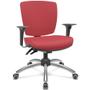 Imagem de Kit 04 Cadeiras Escritório Executiva Office Giratória Cromada Baixa Flexi P03 Vinil Vermelho-Lyam