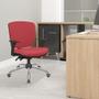 Imagem de Kit 04 Cadeiras Escritório Executiva Office Giratória Cromada Baixa Flexi P03 Vinil Vermelho-Lyam