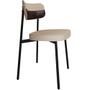 Imagem de Kit 04 Cadeiras Estofada Para Sala de Jantar Astrid Preto C01 Linho Areia material sintético Café - Lyam Decor