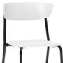 Imagem de Kit 04 Cadeiras Fixa Base Preta Empilhável Bit Branco - Lyam Decor
