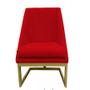 Imagem de Kit 04 Cadeiras Para Sala De Jantar Ana Base de ferro Suede Vermelho - D'Classe Decor