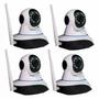 Imagem de Kit 04 Câmeras de Segurança Ip sem Fio Wifi HD 720p Robo Wireless com áudio Onvif