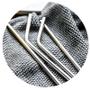 Imagem de Kit 04 Canudos Aço Inox Metal Reutilizável Escova Inoxidável