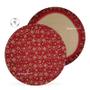 Imagem de KIT 04 Capa de Sousplat Arabesco Vermelho Natal - 35 cm - Várias Cores e Estampas - Supla Jogo Americano