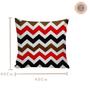 Imagem de Kit 04 Capas Para Almofadas Decorativas Ideal Para Decorar Sala Sofá e Cama Chevron Vermelho