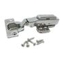 Imagem de Kit 04 Dobradiça Reta Inox Amortecedor Click Móveis Armários